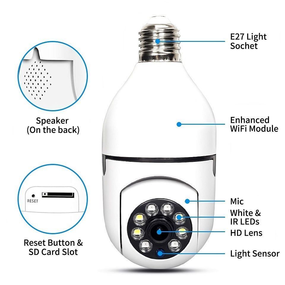 Wireless Bulb Security Camera